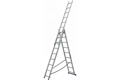 Лестница трехсекционная алюминиевая SMARTY 3х9 SN011-309